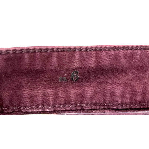 TruSlim Skinny Ankle Pants Womens 6 Red Burgundy High Rise Stretch Jean Style - Picture 8 of 8